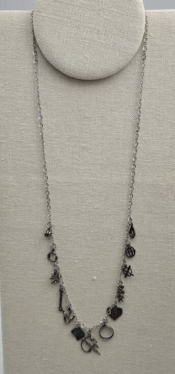 James Avery Jewelry - James Avery Sterling Charm Chain Necklace 24" w/13 Vintage Charms Sterling